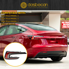 4Pin Driver Side Tail Light Compatible With 2024-2026 Tesla Model 3 LED Left Rear Lamp Replaces# 1691498-00-F 169149800F (Yellow Signal)