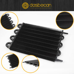 Transmission Oil Cooler Ultra-Cool Tube and Fin Transmission Cooler 5/16" Aluminium Transmission Oil Cooler Kit Aluminium Black Compatible with Chevrolet Ford Dodge Ram Black 8 Pass