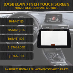 7" Touch Screen Digitizer Glass Navigation Radio Compatible with Mazda 3 2017 2018, Replaces# B61A-61-1J0 B61A611J0A B61A611J0B BJS7669C0E, 7 inch Touchscreen