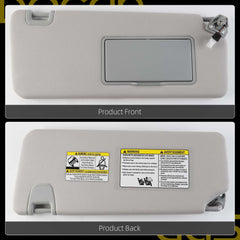 Left+Right Side Sun Visor Compatible with Titan Armada(Grey) For Nissan Titan 2004-2024 QX56 Armada 2004-2014 with Light Replace#96401-EZ70B 96400-EZ70B