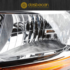 Halogen Headlamp Compatible With Ford Expedition 2015-2017 Left Driver Side Headlight Assembly Chrome Housing Replaces# FL1Z13008H FO2502346