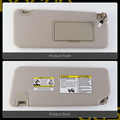 Right Side Sun Visor Compatible with Titan QX56 Armada(Beige) For Nissan Titan 2004-2024 QX56 Armada 2004-2014 w/Light 96400-EZ70B(Passenger Side)