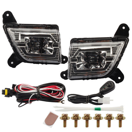 2019-2021 Chevrolet  Silverado 1500  Fog Light Assembly with Wire Harness & Switch Left & Right 84509651 84509652 - Dasbecan