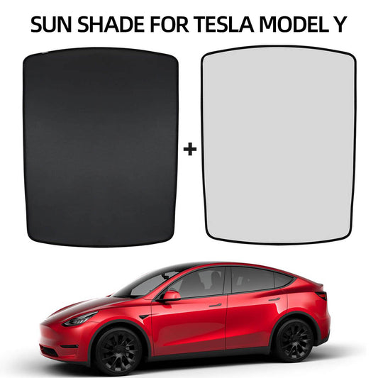 Tesla Model Y 2020 2021 Glass Roof Sunshade Sunroof Cover with UV/Heat Insulation Film Cover