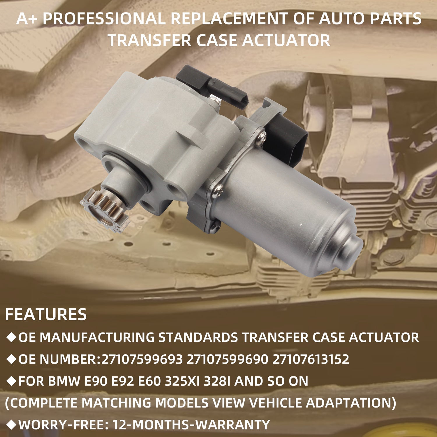 2006-2013 BMW E60 E90 xDrive ATC300 Transfer Case Motor Actuator 27107