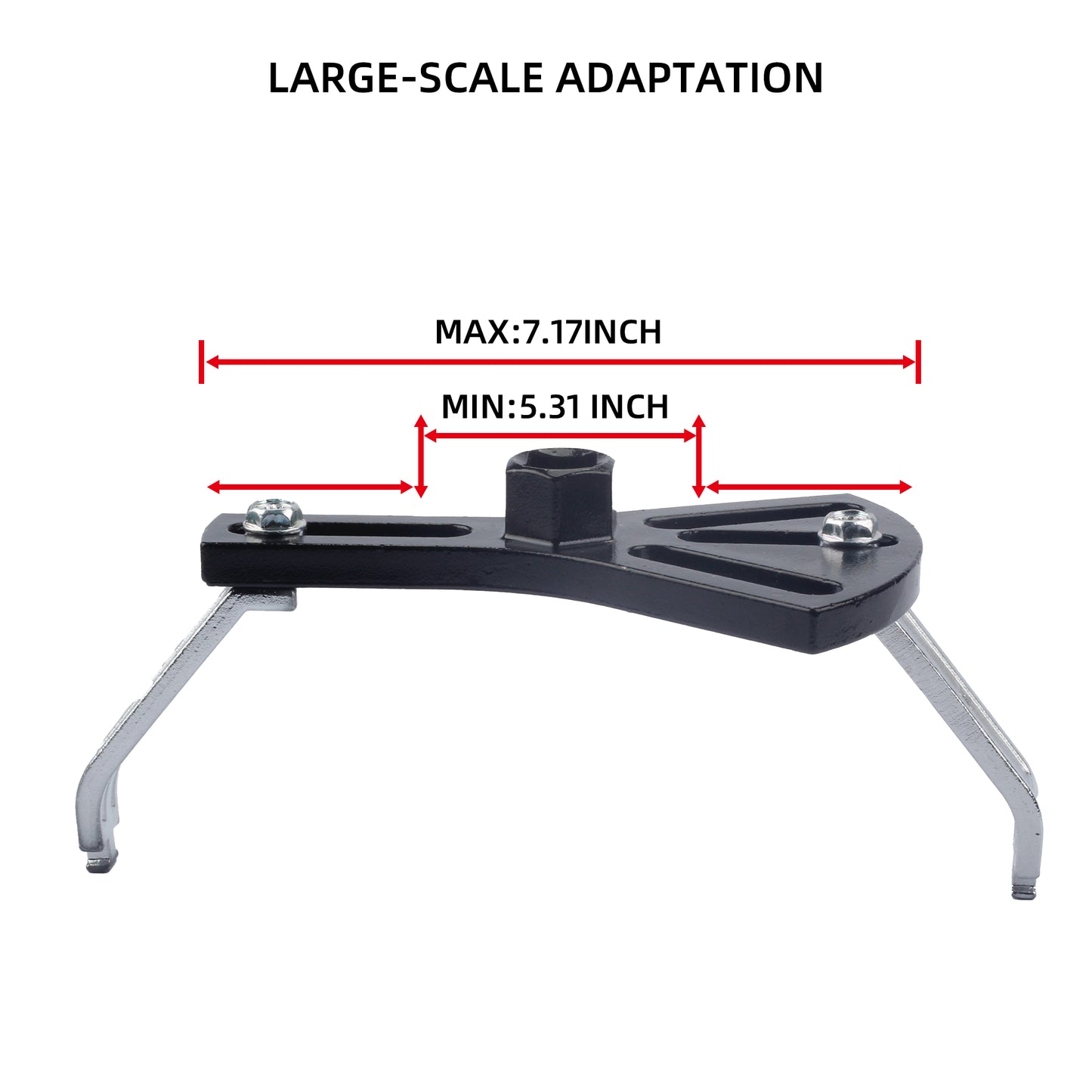 Ford Nissan Land Rover Volvo Mercedes-Benz Fuel Pump Removal Tool 5 or 7 Holes Type Fuel Tank Lid 5.31-inch to 7.17-inch Adjustable Lock Ring Spanner - Dasbecan