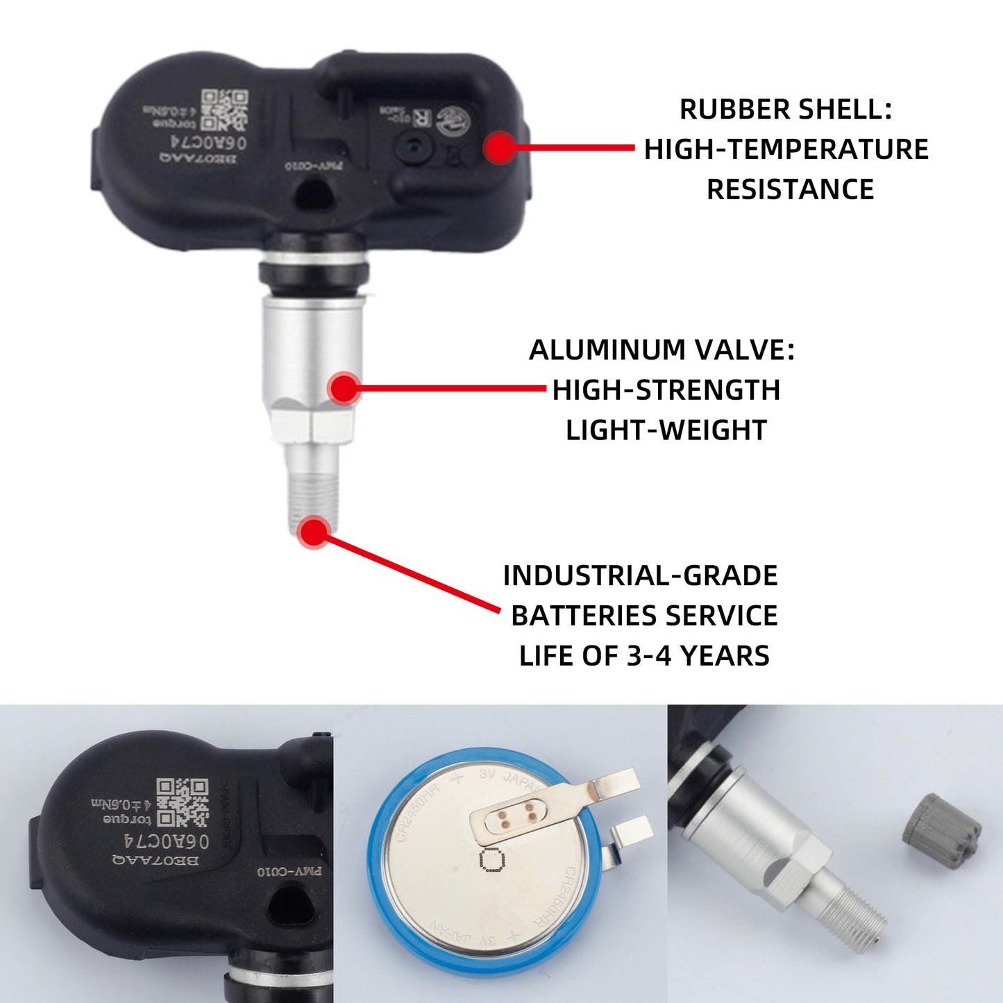 Lexus ES NX RX Toyota Avalon Camry Corolla Highlander Mirai Prius RAV4 Yaris Tire Pressure Sensor TPMS - 42607-06020 - Dasbecan