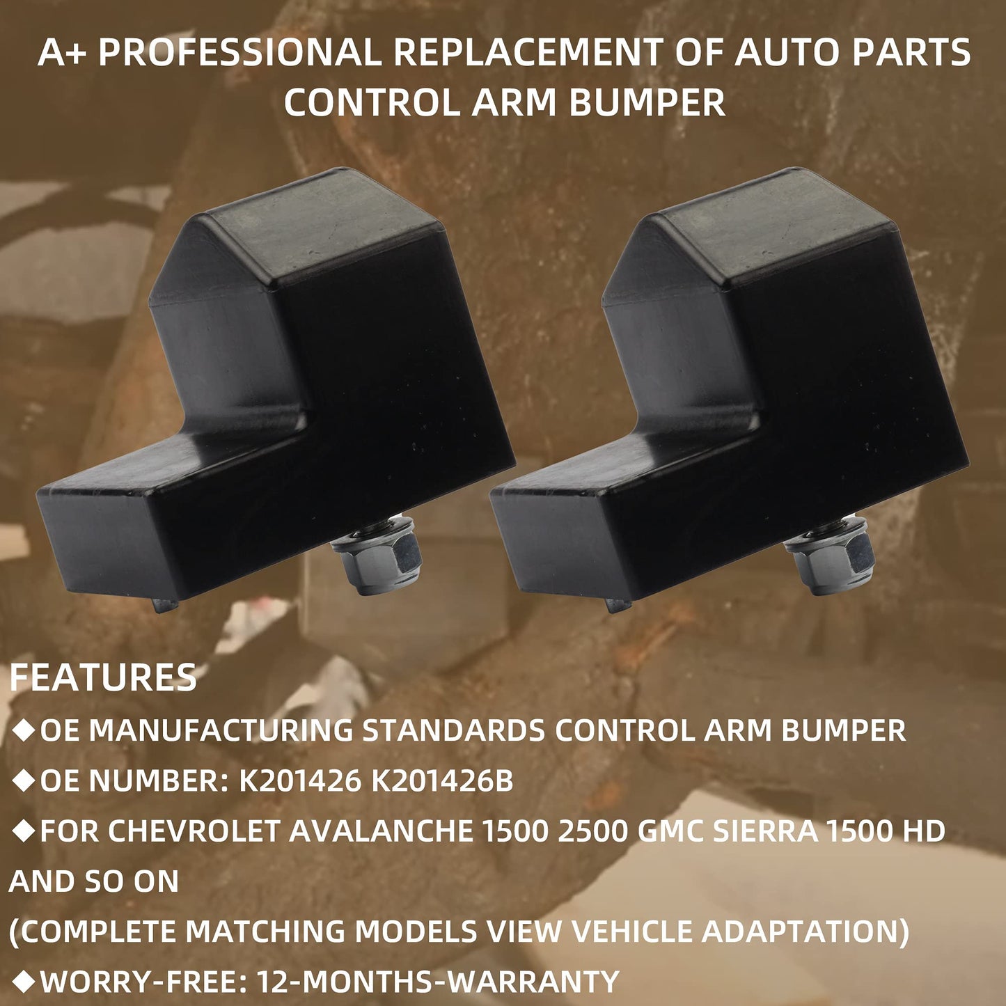 Chevy Silverado & GMC Sierra 1500HD 2500  3500 Suspension Lower Control Arm Bumper Stop Front K201426 K201426B - Dasbecan