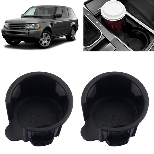 Land Rover Range Rover Sport Discovery 3 LR3 Discovery 4 LR4 Set of 2 Parts Black Central Console Cup Holder Insert - LR021330 - Dasbecan