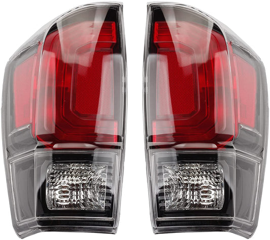 Dasbecan Tail Light Assembly Driver and Passenger Side Black Housing Red Lens 81550-04170 TO2801203 Compatible with Toyota Tacoma 2016 2017 2018 2019