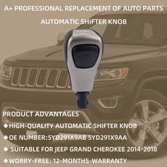 2014-2018 Jeep Grand Cherokee Automatic Shifter Knob 5YD291X9AB 5YD291X9AA - Dasbecan