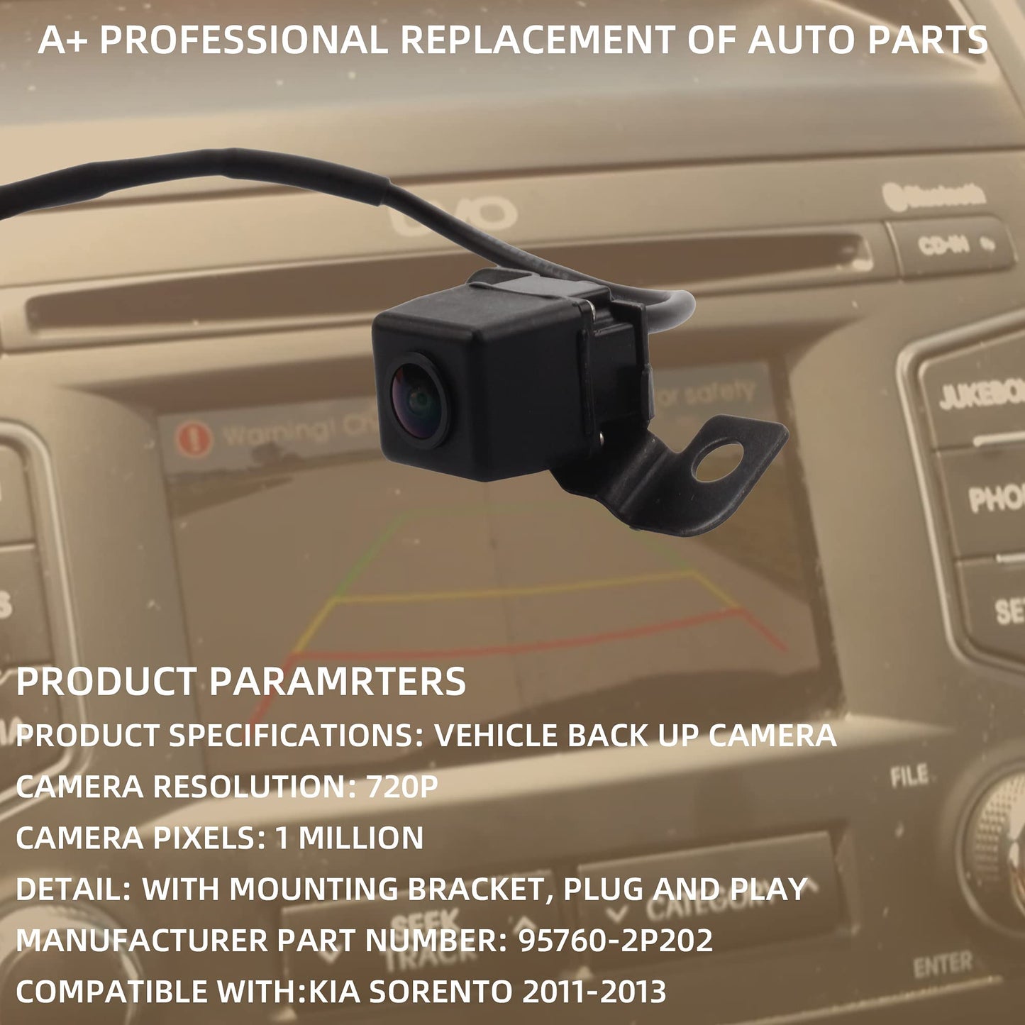 2011-2013 Kia Sorento Backup Camera Assembly Rear Park Assist Replacement - 95760-2P202 - Dasbecan