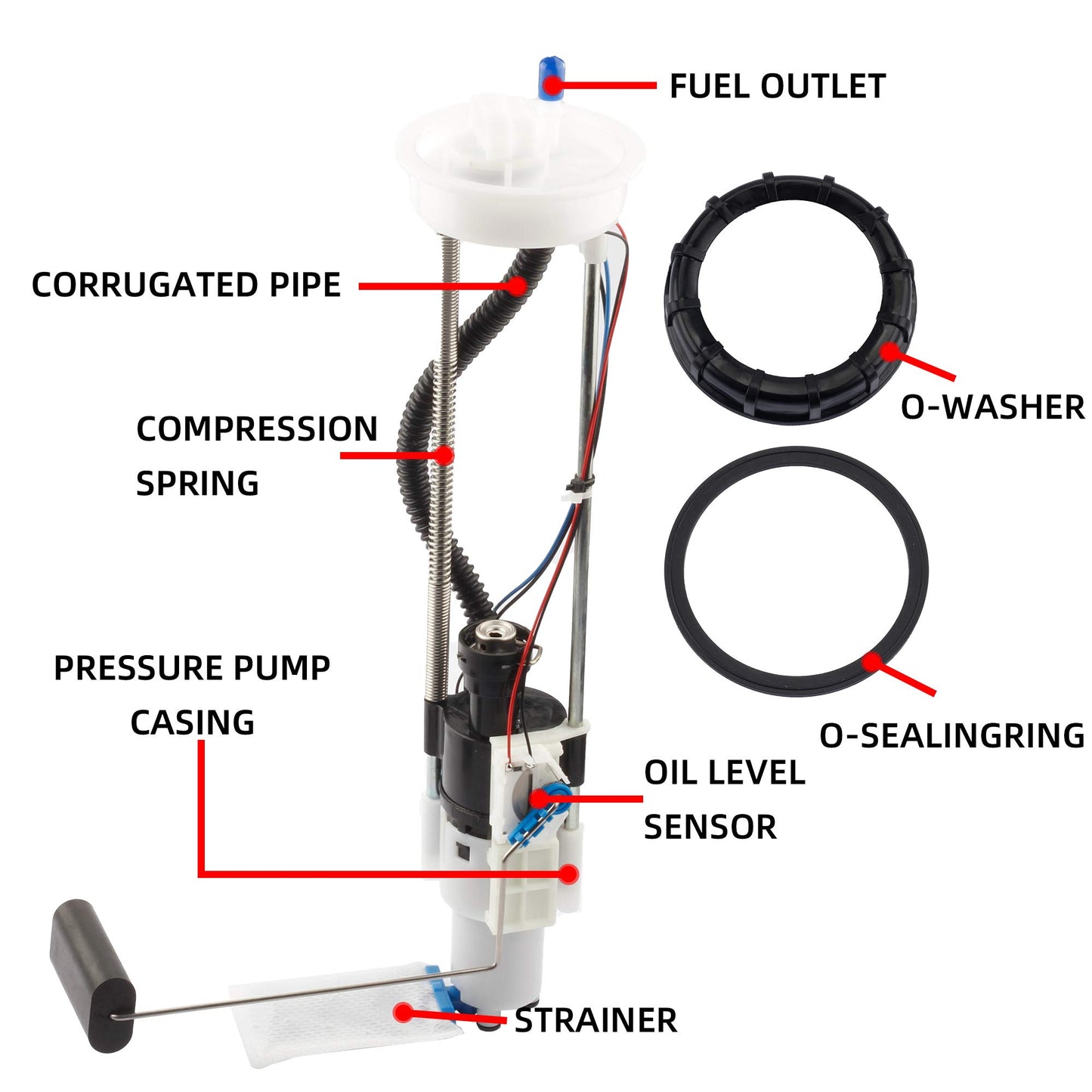 2011 2012 Polaris Ranger 800 EFI Fuel Pump Assembly 47-1012 2522139 (16') - Dasbecan