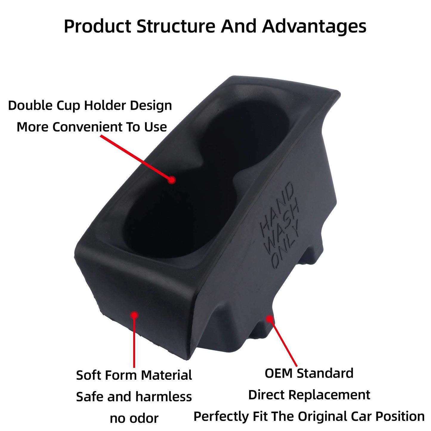 2019-2021 Ram 1500 DT Right & Left Side Foam Door Trim Cupholders 5YK46TX7AC (New Body) - Dasbecan