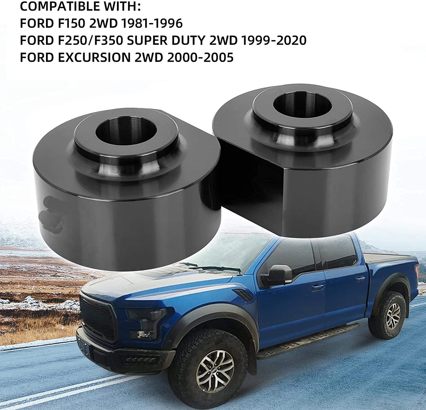 Ford F150 2WD 1981-1996 F250 F350 Super Duty 2WD 3 Inch Front Leveling Lift Kit 1999-2020 Excu 2000-2005