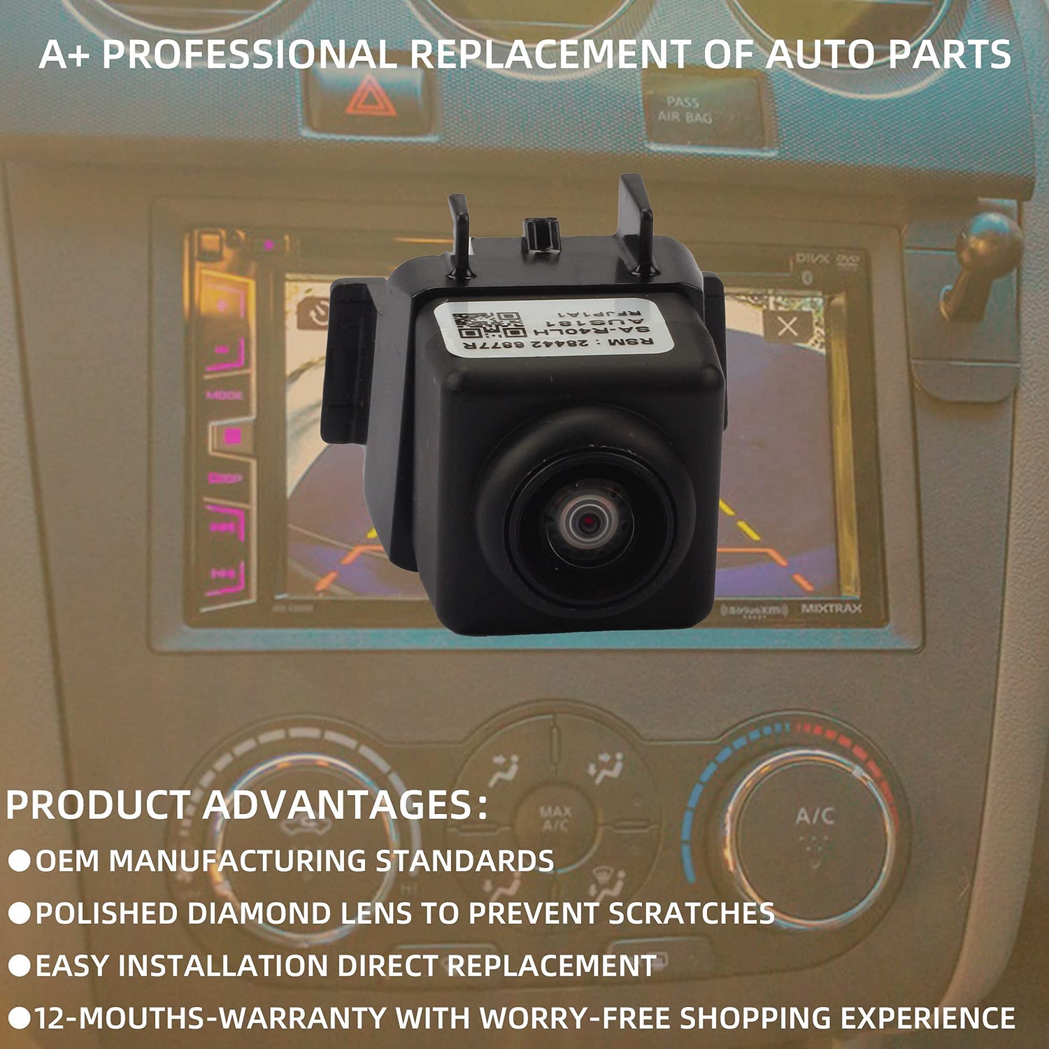2007-2012 Nissan Altima 2017 Renault Koleos Car Rear View Backup Camera Parking Assist Reverse Cameras - 28442-6877R - Dasbecan