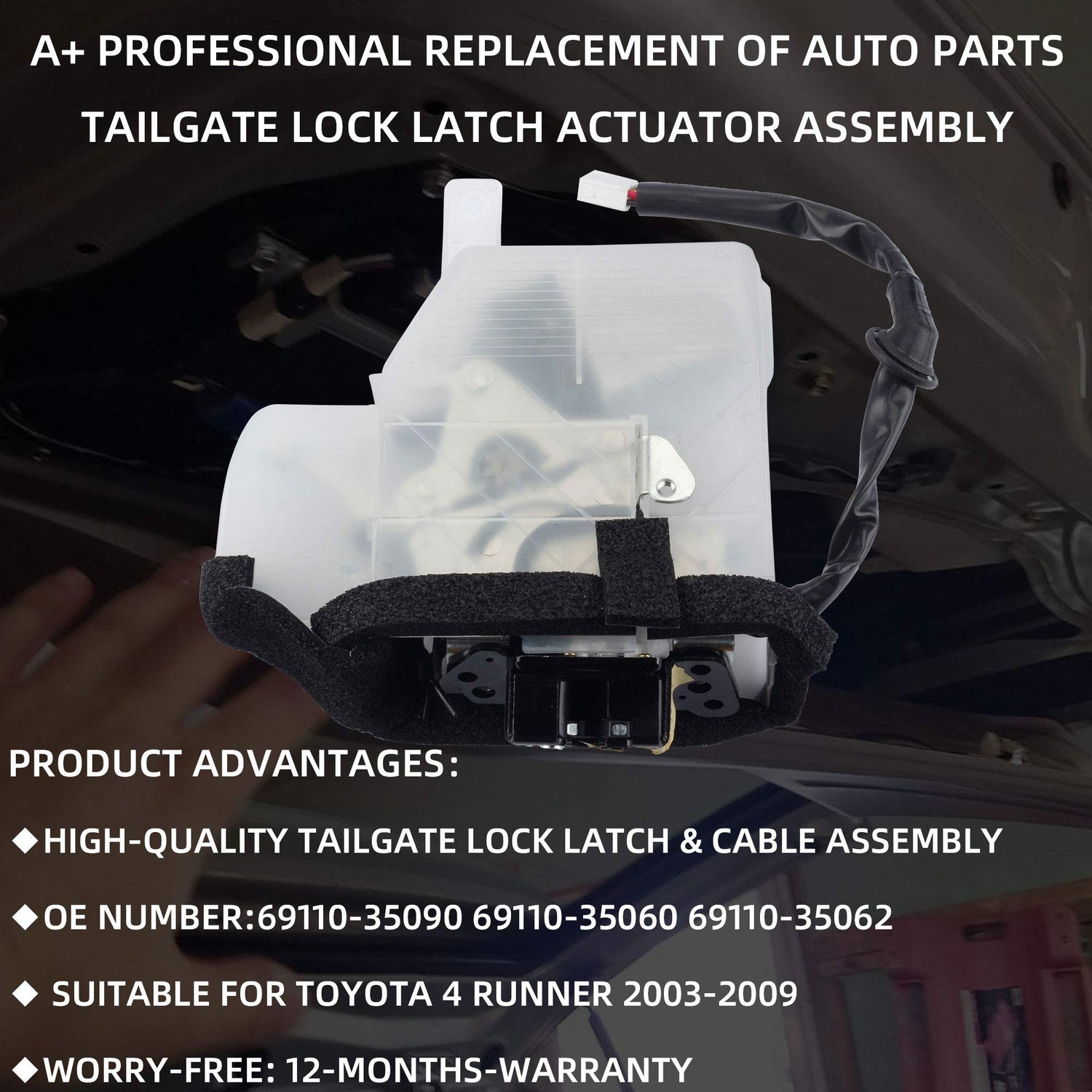 2003-2009 Toyota 4 Runner SR5 4.0L 4.7L Rear Tailgate Lock Latch Actuator-Assembly - 69110-35090 - Dasbecan