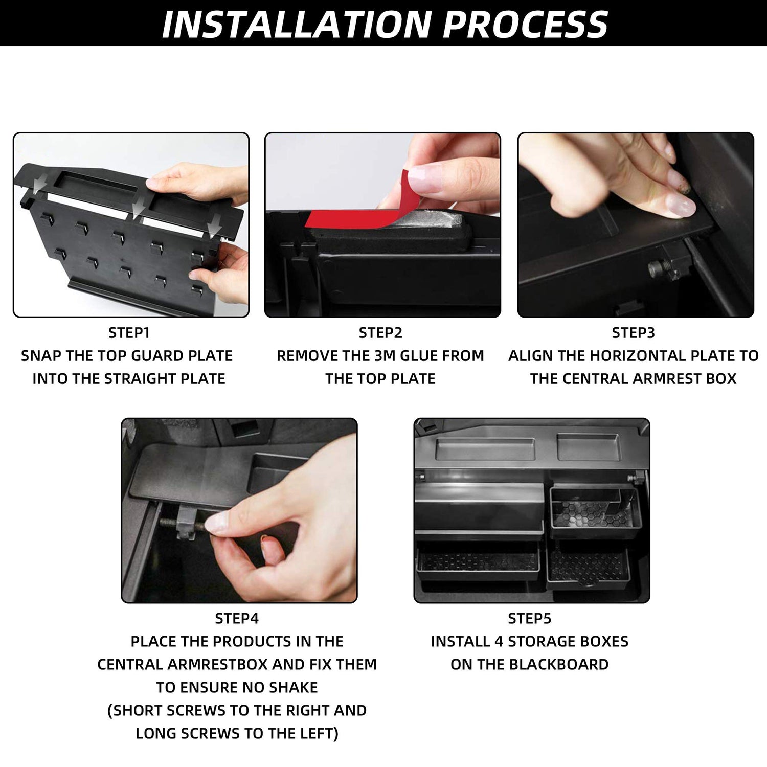 F150 2015-2020 F250 F350 F450 F550 2017-2020 Expedition 2018-2020 Center Console Tray Replacement Organizer - Dasbecan