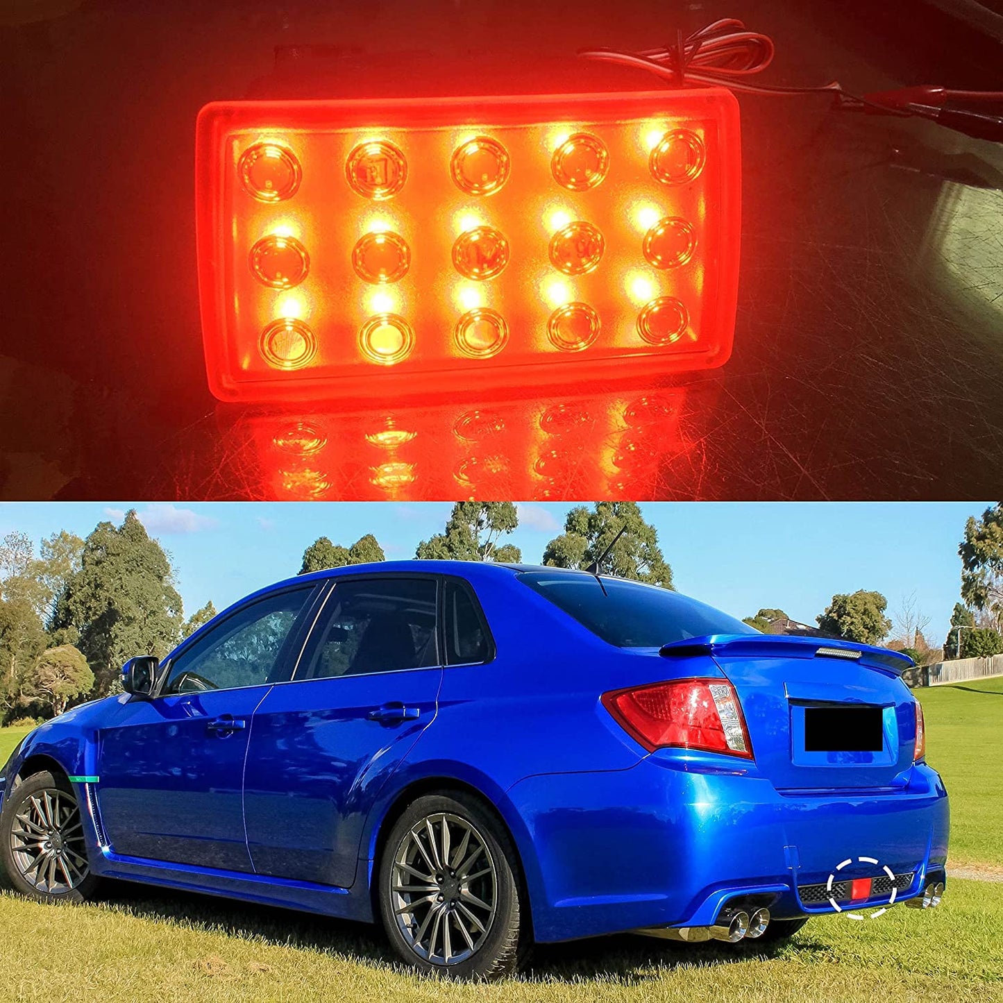 2011-2021 Subaru WRX STI XV Impreza  Fog Tail Light Brake Light 3 in 1 Backup Reverse Light 84913FG420 - Dasbecan